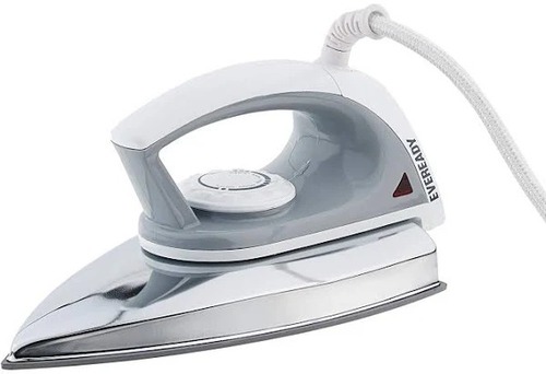 750 वॉट 220 वोल्टेज सफ़ेद और सिल्वर कलर ड्राई इलेक्ट्रिक आयरन ग्रेड: इंडस्ट्रियल