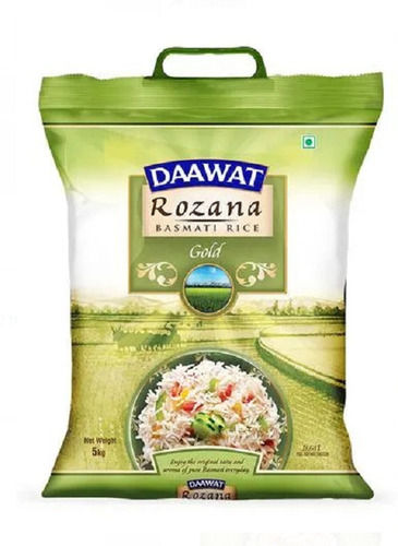Commonly Cultivated Natural And Pure Dried Medium Grain Basmati Rice, 5 Kilogram Pack
