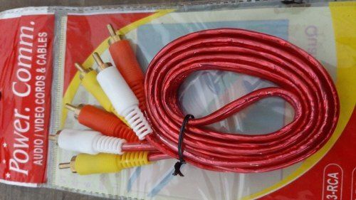 Durable High And Best Quality Television Usage Red 3 Rca Cable