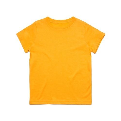 Comfortable And Stylish Kids Plain Breathable Cotton Orange Cotton T Shirt Age Group: 3-5