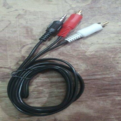 Light Weight Eco Friendly And Durable Black Stereo To 2rca Cable