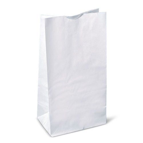 Plain White Paper Bag Used In Vegetable And Grocery Shopping Use