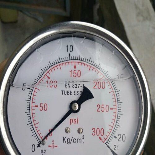 Steel Bottom Connection Type Clear 4 Display Pressure Gauge