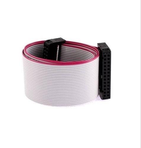 Strong Fire Proof Safe And Secure Copper 10 Core Frc Flat Cables - Armored & Flexible | White Color, 10 Core Design for Networking & Audio Applications