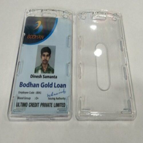 Yellow Transparent Plastic Good Quality Id Card Holder