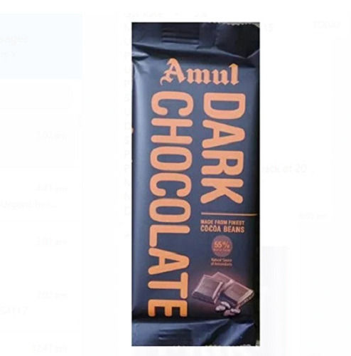 40 Grams Sweet And Delicious Taste Cocoa Bean Amul Dark Chocolate Bar