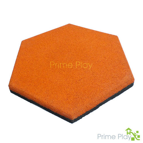 Anti-Slip Hexagonal 100% Recycled Rubber Tiles For Safety Flooring