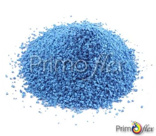 Island Blue UV Resistant Raw EPDM Rubber Flooring Granule, 1-4 MM Thickness