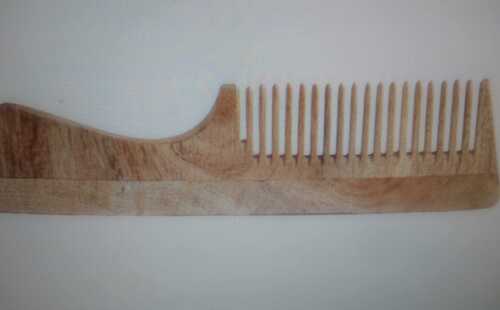 Neem Brown Wooden Comb For Personal And Salon Use