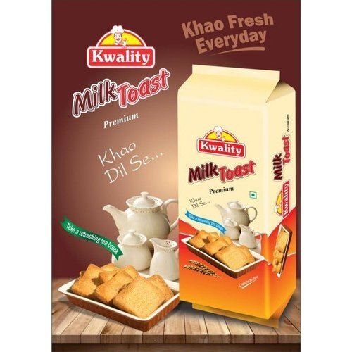 Pack Of 200 Grams Brown Yummy And Tasty Kwality Milk Rusk Toast 