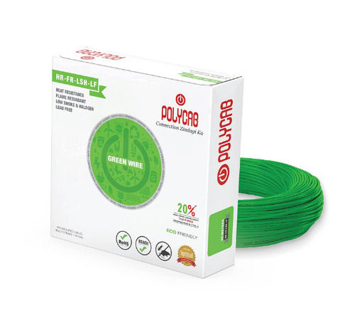 Green 1.1 Sqmm 90 Meter Long Pvc Insulated And Copper Conductor Polycab Wire