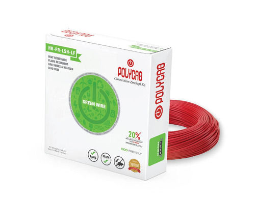 Red 220 Voltage Pvc Insulated Copper Conductor Polycab Wire 