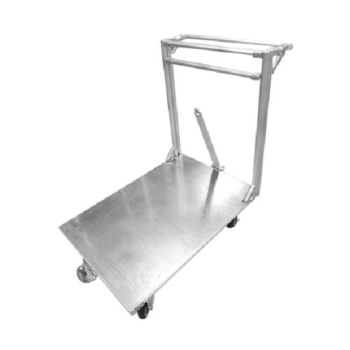 80 Kilogram Max Load 4 Wheel Rust Proof Stainless Steel Platform Trolley Length: 925 Millimeter (Mm)