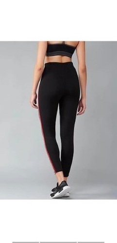 ब्लैक प्लेन वॉशेबल और आरामदायक लाइक्रा कॉटन स्ट्रेट फिट लेगिंग डेकोरेशन मटीरियल: क्लॉथ