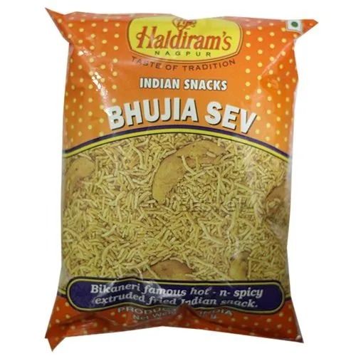 Food Grade Crispy And Spicy Taste Haldiram Bhujia Sev Namkeen, 150g Pack