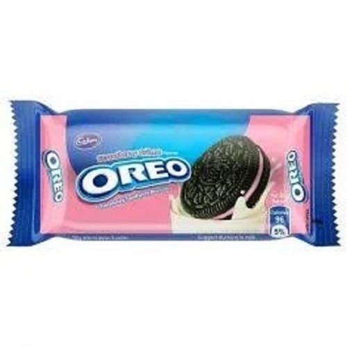 Pack Of 50 Gram Round Shape Crispy And Sweet Taste Brown Oreo Chocolate Biscuits