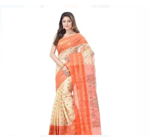 Black Shrink Resistance Breathable And Comfortable Designer Party Wear Ladies Printed Cotton Saree