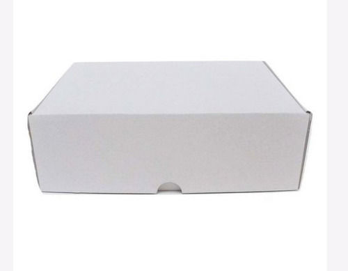 White Rectangular Shape Paper Material 3 Ply Plain Corrugated Packaging Box 