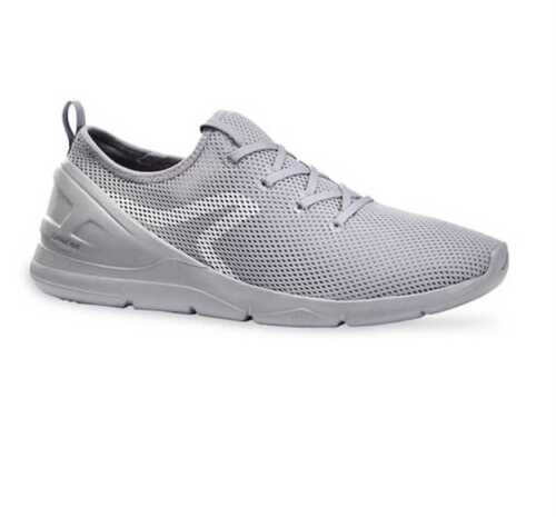 Men Casual Shoes In Synthetic Leather, Grey Color And Laces Closure