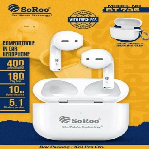 स्टाइलिश और आकर्षक हल्के वज़न वाले सफ़ेद रंग के एयर पॉड्स विशिष्ट ड्रग