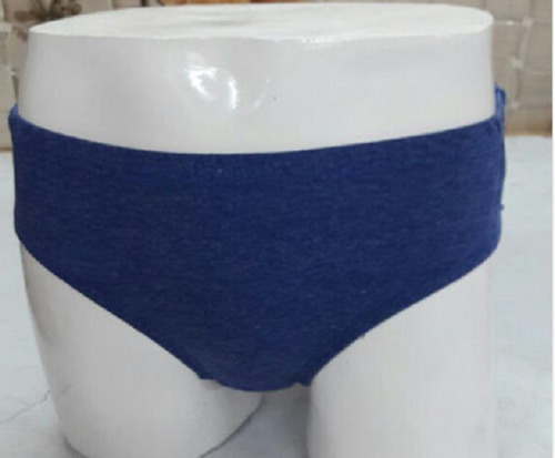 Washable And Breathable Plain Dyed Comfort Fit Ladies Blue Cotton Panties