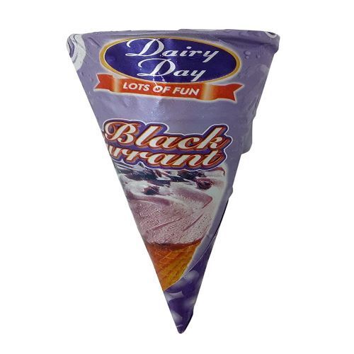 Black Currant Ice Cream With Soft Pure Fresh Purple Flavor And Nuts, Delicious Taste