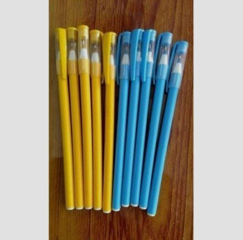 Metal Blue And Yellow Plastic Body 6 Inch Length 10 Gram Weight Blue Ball Point Pen