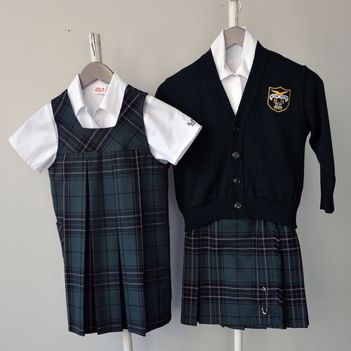 Cotton Stripes School Uniform For Girls(Anti Shrink And Washable)