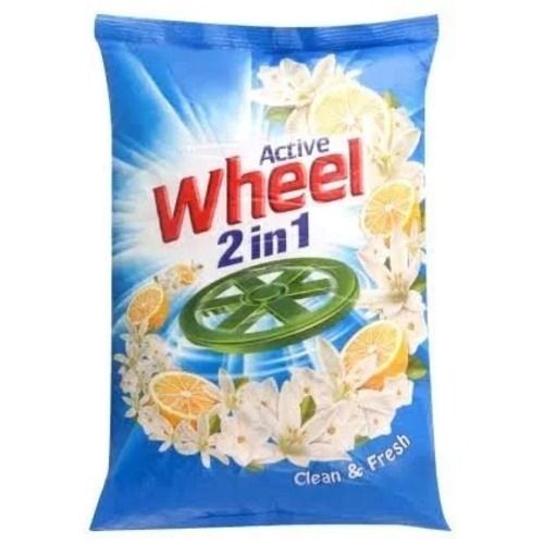 Pack Of 1 Kilogram Lemon Fragrance Wheel Active 2 In 1 Detergent Powder