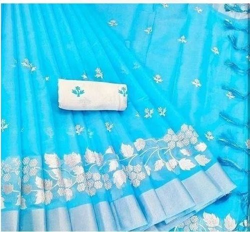 Party Wear Comfortable And Washable 5.3 Meter Lightweight Designer Silk Saree