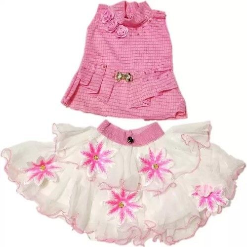 Buy Pink Lycra Printed Top With Skirt Set For Girls by FAYON KIDS Online at  Aza Fashions.