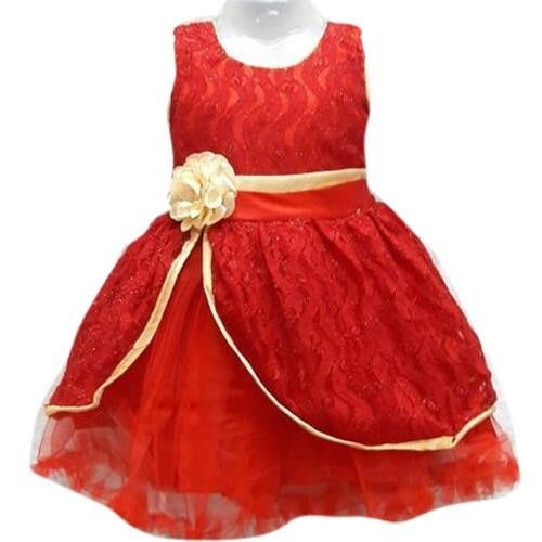 Stylish Baby Red Party Wear Frocks