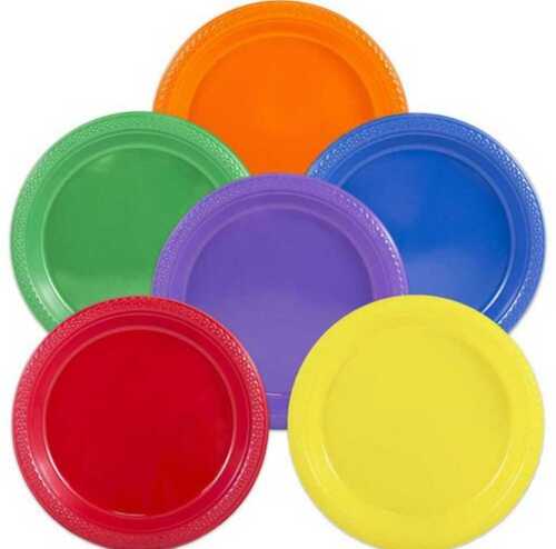 Washable Plastic Plates In Round/Circular Shape, Available In Various Color