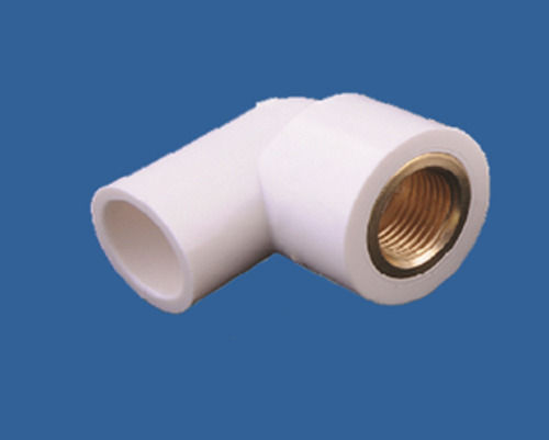 15-25 MM White Leakproof uPVC Brass Threaded Elbow For Plumbing