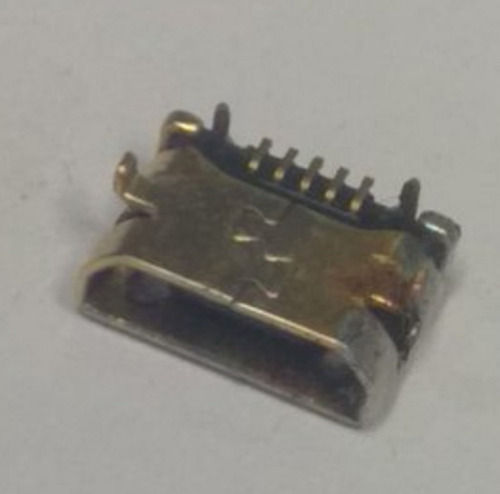 2.5A Brass Male Micro USB Connector With 4 Pins To 5 Pins For PCB