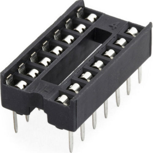 5v Black Plastic Stamping Ic Socket With 6 Pins To 40 Pins