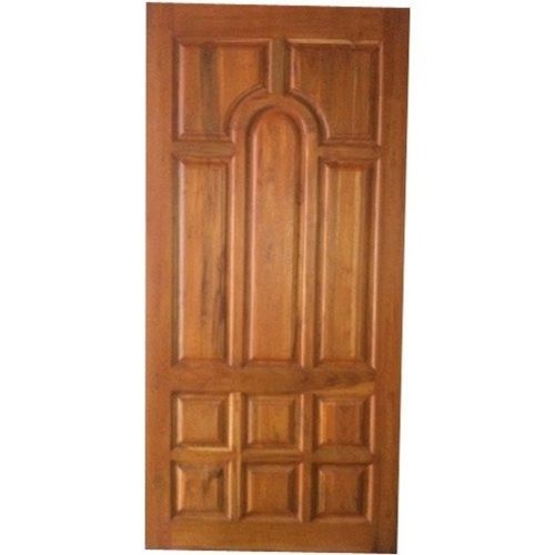 Window Easy To Install Brown Solid Panel Teak Wooden Door