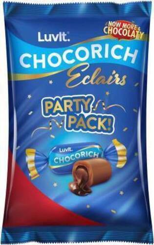 Pack Of 150 Pieces Brown Color Luvit Chocorich Classic Eclairs Caramels Toffee