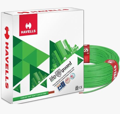 Pack Of 90M Green Colour Flexible Long Electrical Plastic Covered High Insulation Wire Application: Telecommunication