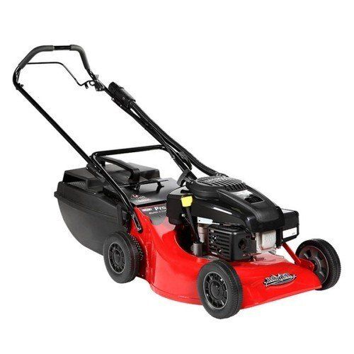 Red And Black Push Type Self Propelled Lawn Mower