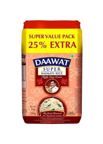 White Super Long And Super Tasty And Fluffy Textured Daawat Super Basmati Rice