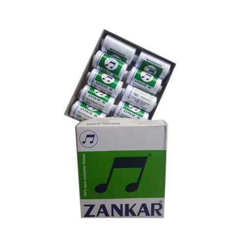 White Color 2 Ply Spun Polyester Thread Zankar