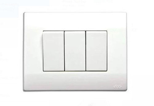 16 Ampere White Polycarbonate Three Way Modular Switch