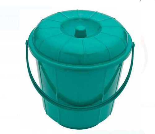 20 Liters Capacity Green Cylindrical Abs Plastic Water Bucket