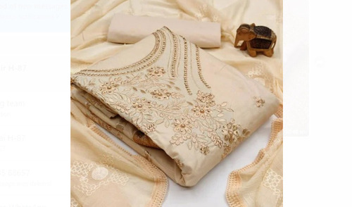 200 GSM बेज प्रिंटेड पैटर्न वॉशेबल और आरामदायक अनस्टिच्ड फ़ैब्रिक की लंबाई: 60 सेंटीमीटर (Cm)