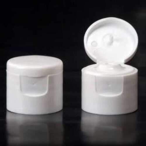 38 Mm Pp Round Flip Top Cap For Capsule And Tablets Bottles, White Color