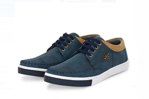 PVC सोल पुरुषों के जूते के साथ नीला Pu मटीरियल हवा पार होने योग्य और आरामदायक