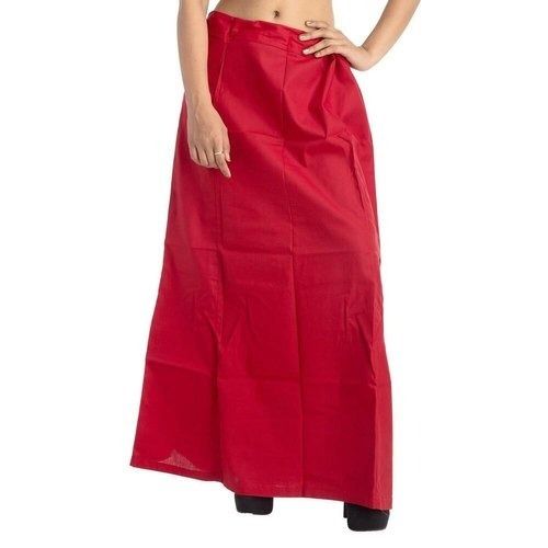 Pure Essential Oils Breathable And Washable Casual Wear Maroon Plain Cotton Ladies Petticoat 