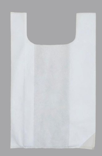 Capacity 2 Kg Eco Friendly Rectangular Plain White Non Woven U Cut Carry Bag - Non Woven Material, 9 x 12 Inch , Durable, Reusable, Biodegradable, Perfect for Shopping