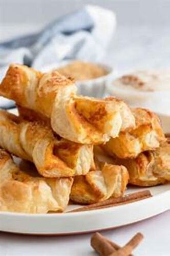Delightful And Nutritious Breakfast Crunchy Textured Delectable Puff Pastry Roll 